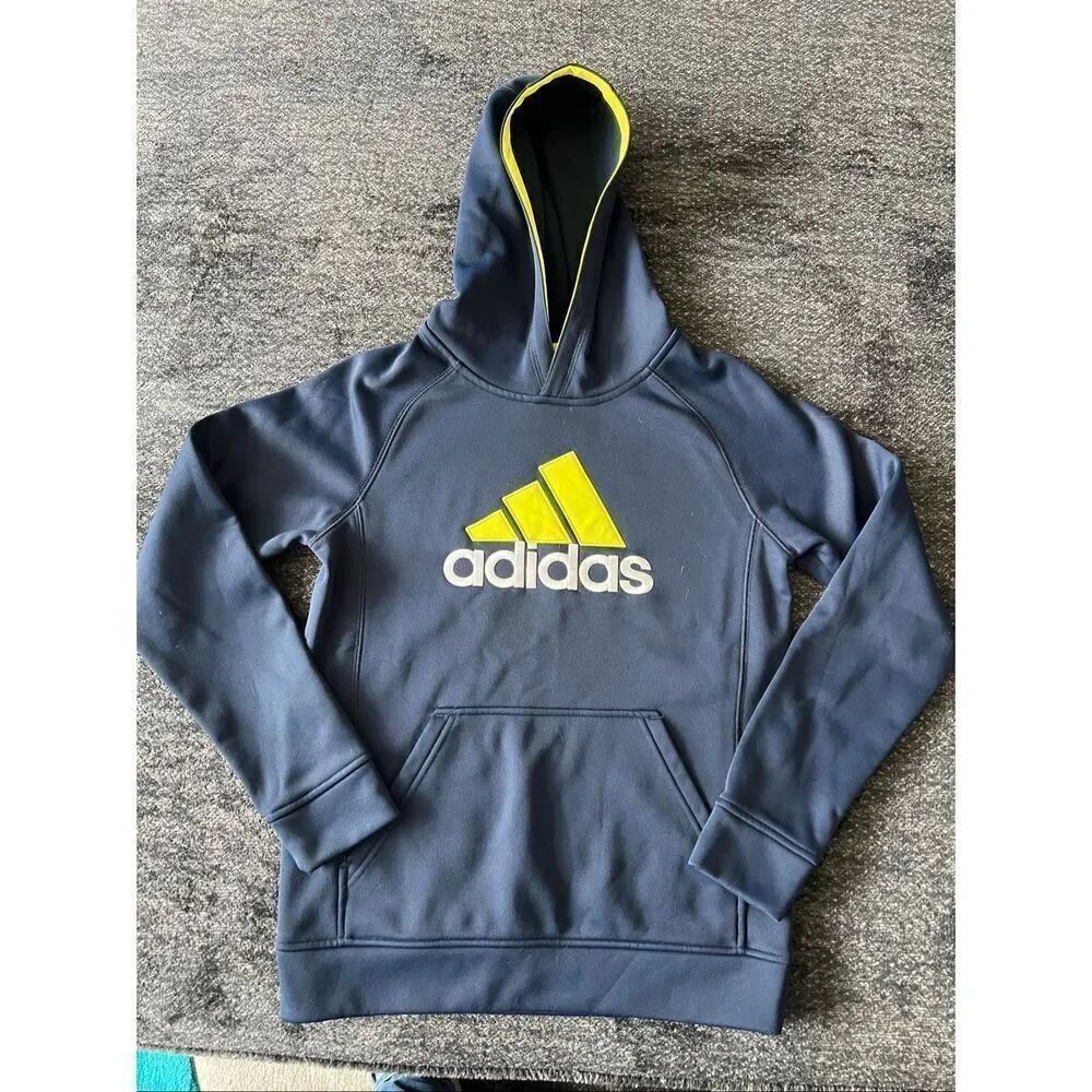 Youth medium (10-12) Adidas Climawarm Navy Blue Hoodie